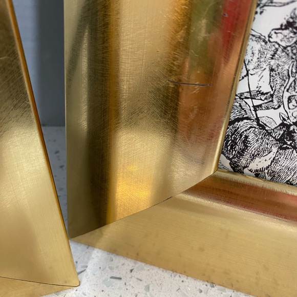 shiny gold brush Picture 9x9 Frames for 3.5x3.5" photo wall/Table Top Holidays 2 - Picture 11 of 13